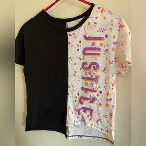 Justice girls graphics tee size large